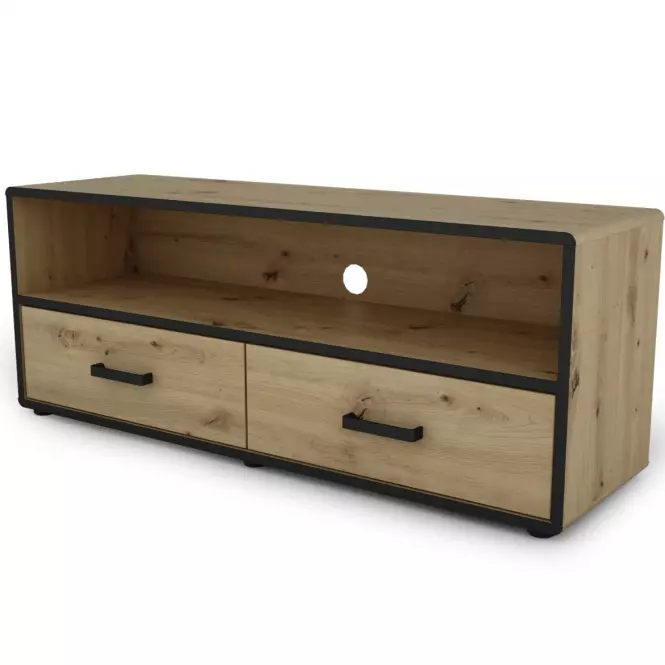 TV stolík capannoli 120 2s dub artisan/čierna