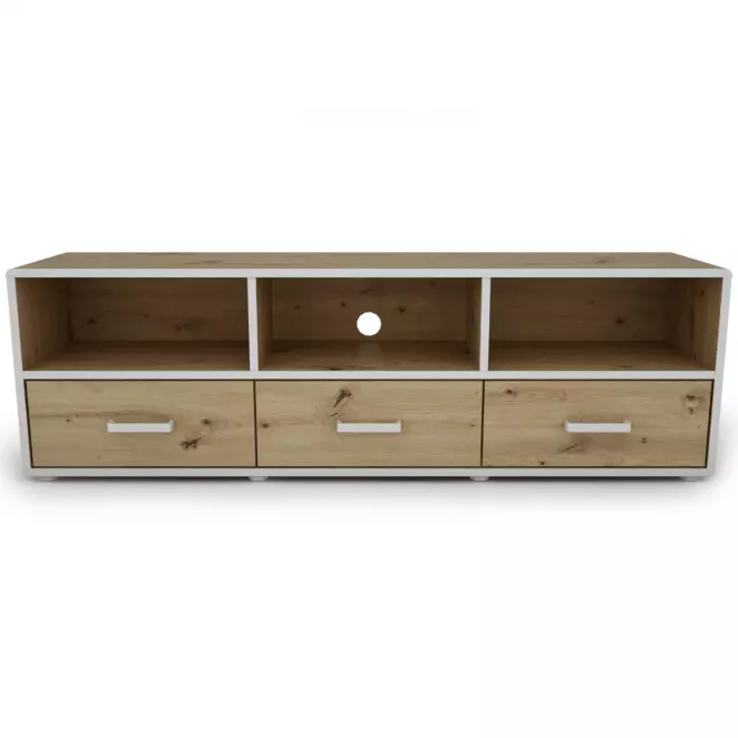 TV stolík capannoli 150 3s dub artisan/biela