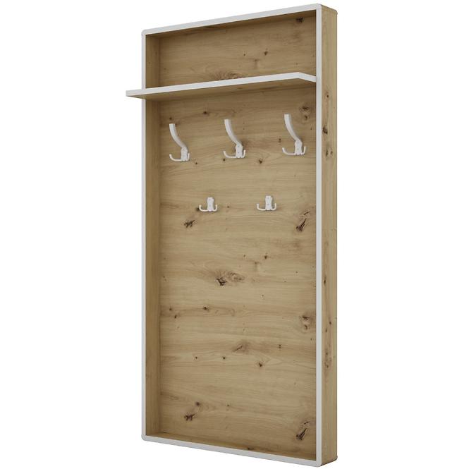 Vešiaková stena Capannoli dub artisan/biela,4