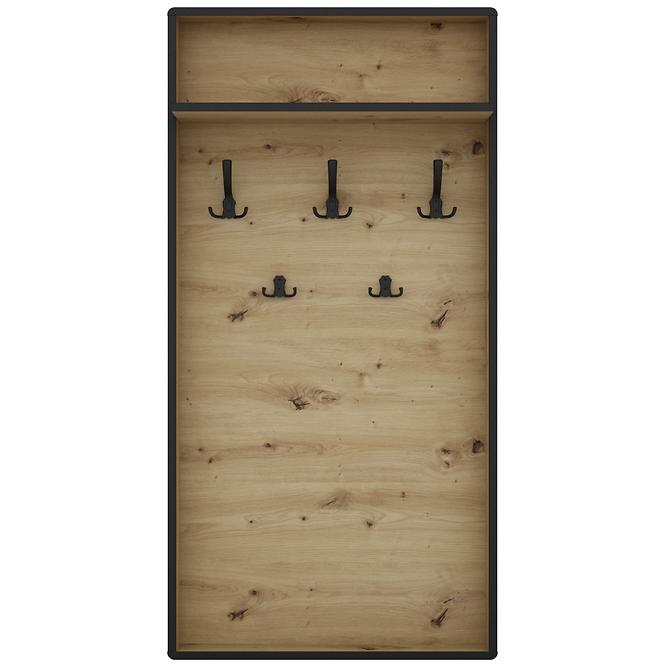 Vešiak Capannoli dub artisan/čierna