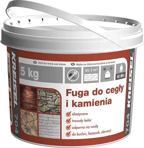 Kreisel škárovacia hmota na tehlu a kameň 704 5kg grafit