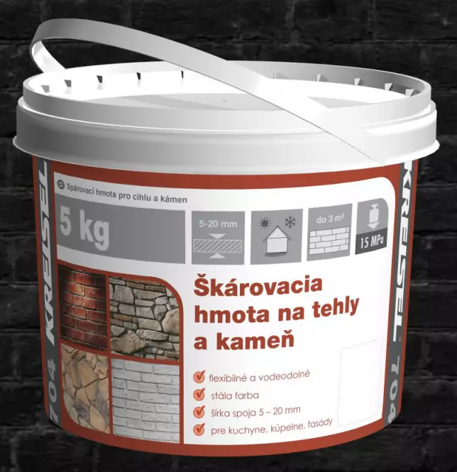 KREISEL  Špárovacia hmota na  tehly a kameň 704 5kg sivá