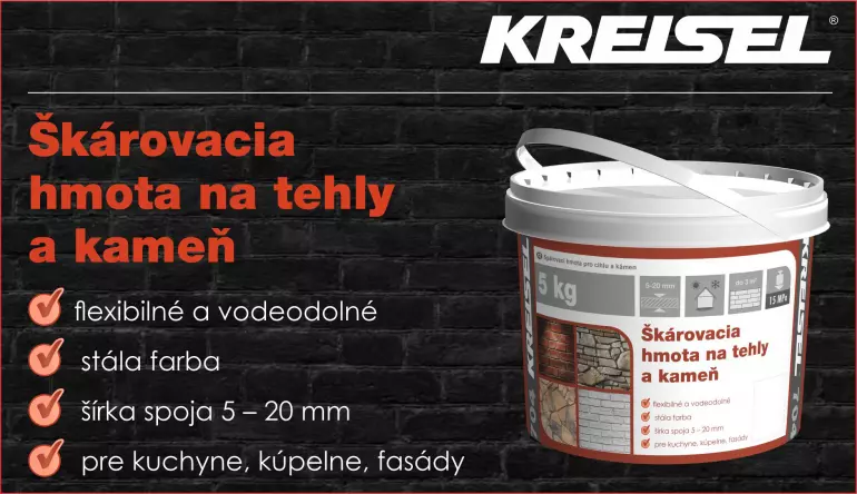 KREISEL  Špárovacia hmota na  tehly a kameň 704 5kg sivá