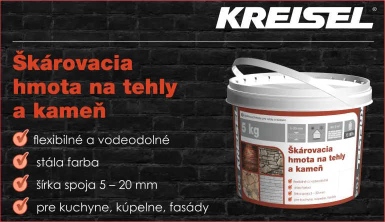 KREISEL Škárovacia hmota na  tehly a kameň 704 5kg svetlo sivá,3