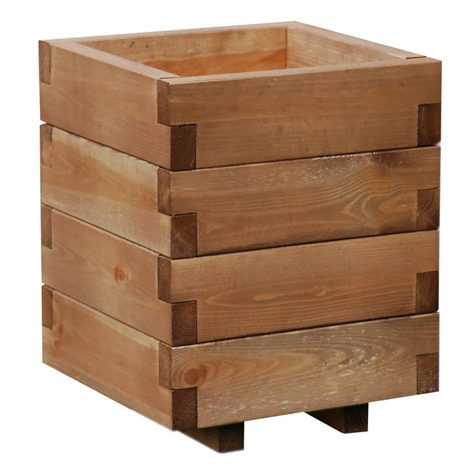 Drevený obal na kvety Domino I s vložkou