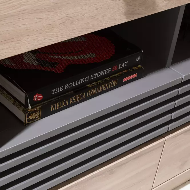 TV stolík Allmo AL5 dub estana svetlý/antracit