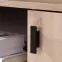 Skriňa Allmo 90cm-dub estana svetlý/antracit, dvojdverová, zásuvky,5