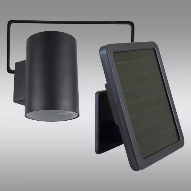 Nástenná solárna lampa  Lampada VO2840 čierna K1