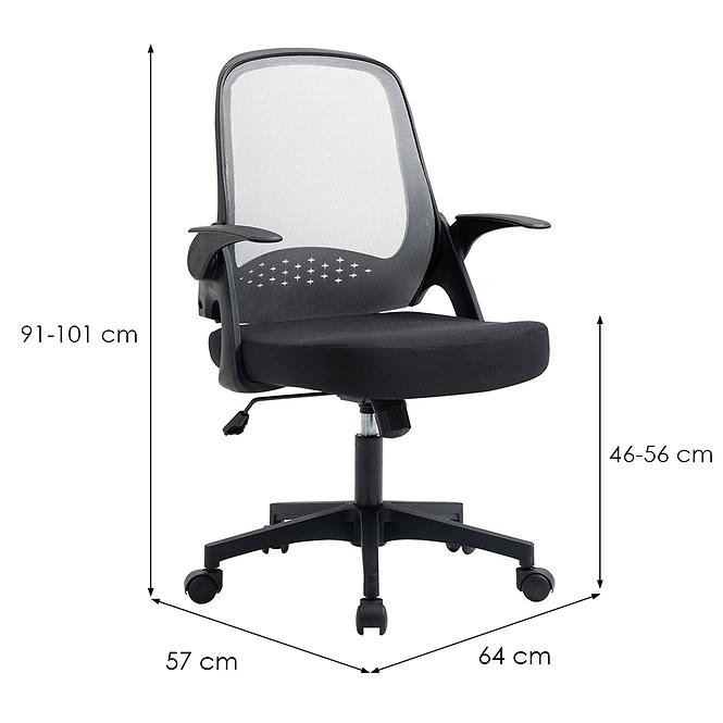 Kancelárska stolička Nill Mlm-611678 čierna/sivá