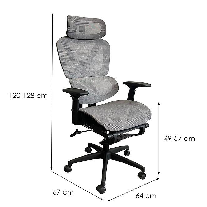 Kancelárska stolička Neo Mlm-611742 sivá