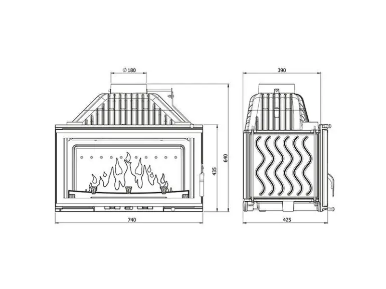 Krbová vložka W16 13,5 kW Eco