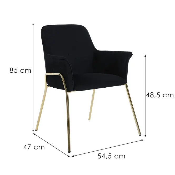 Stolička Nero 80363 čierna/zlatá