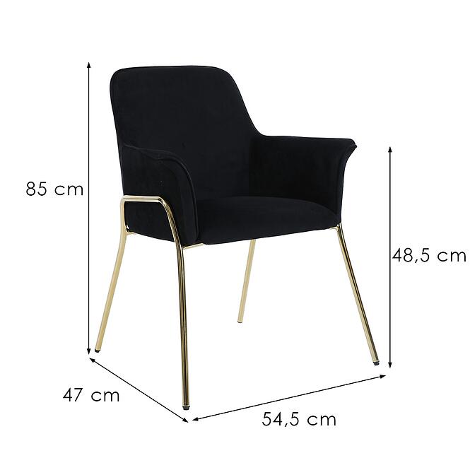 Stolička Nero 80363 čierna/zlatá