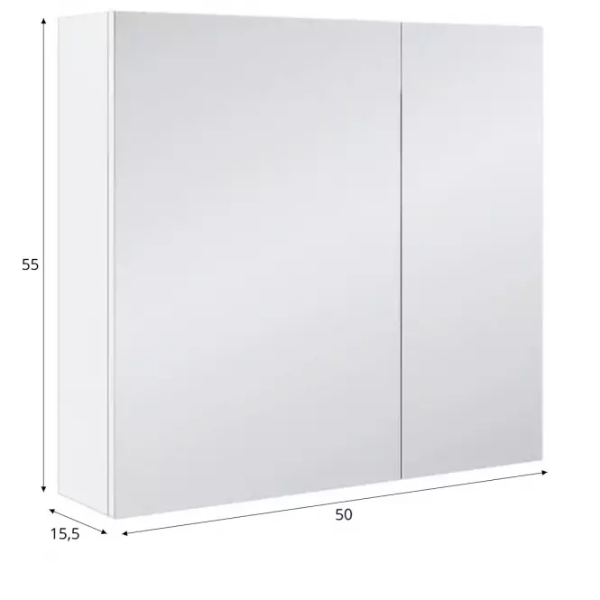 Zrkadlová skrinka Malaga E50 white 521667,2