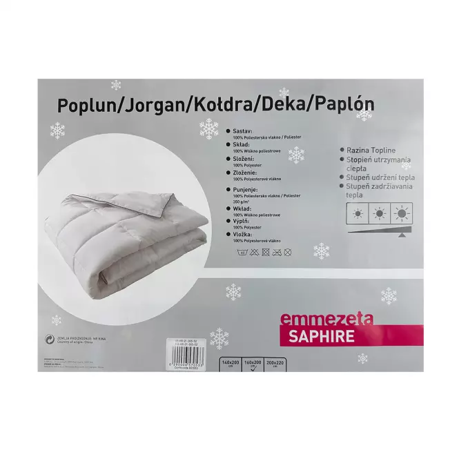 Deka Saphire 160x200 biely