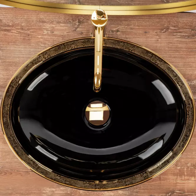 Umývadlo na dosku Margot Black/Gold,4