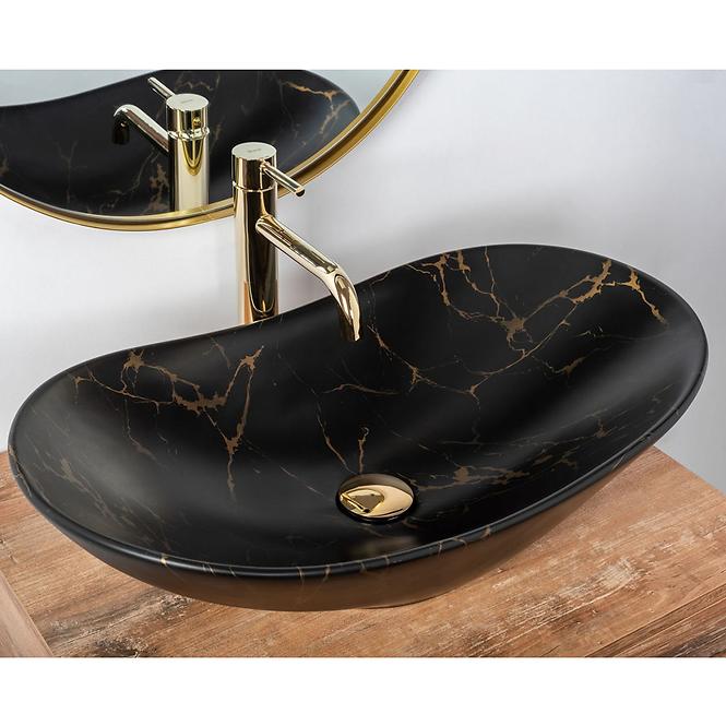 Umývadlo na dosku Royal Black Marble Matt