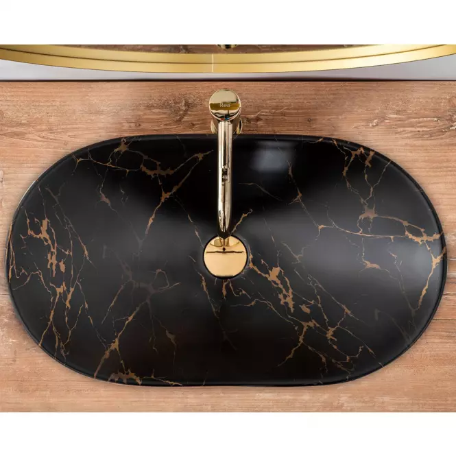 Umývadlo na dosku Royal Black Marble Matt