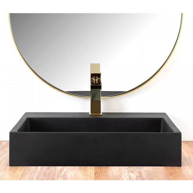 Umývadlo na dosku/na stenu Goya Black Mat 50 konglomerát,5