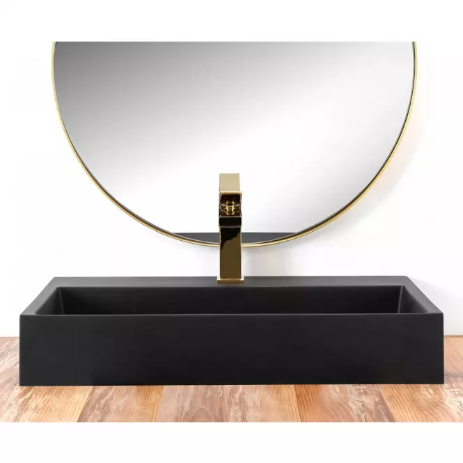 Umývadlo na dosku/na stenu Goya Black Mat 60 konglomerát