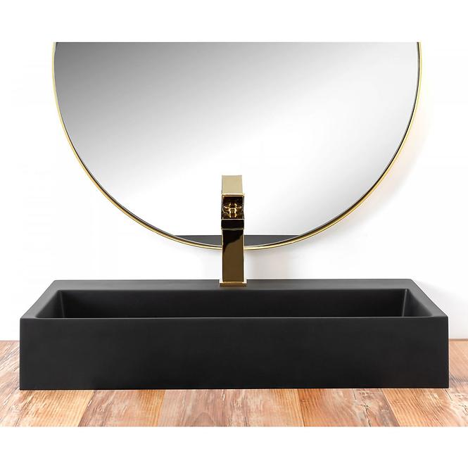 Umývadlo na dosku/na stenu Goya Black Mat 60 konglomerát