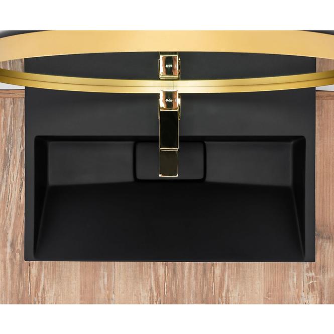 Umývadlo na dosku/na stenu Goya Black Mat 60 konglomerát