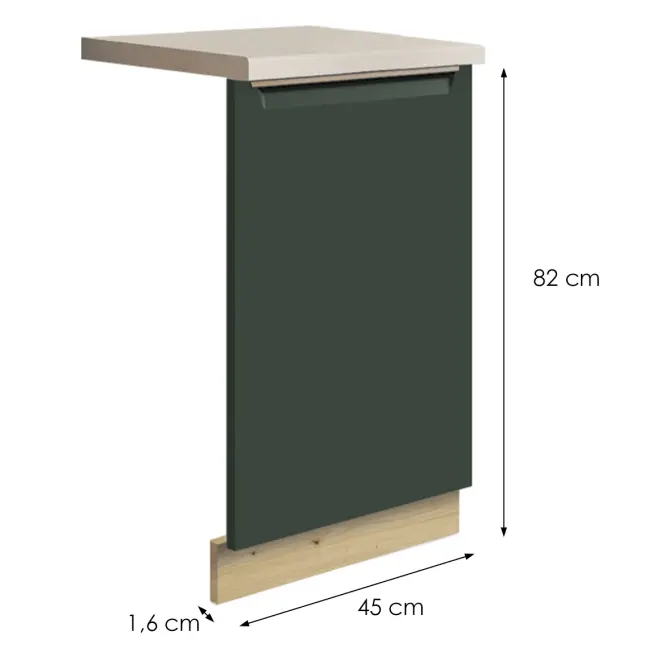 Dvierka na umývačku Glamour zm 45 green,2
