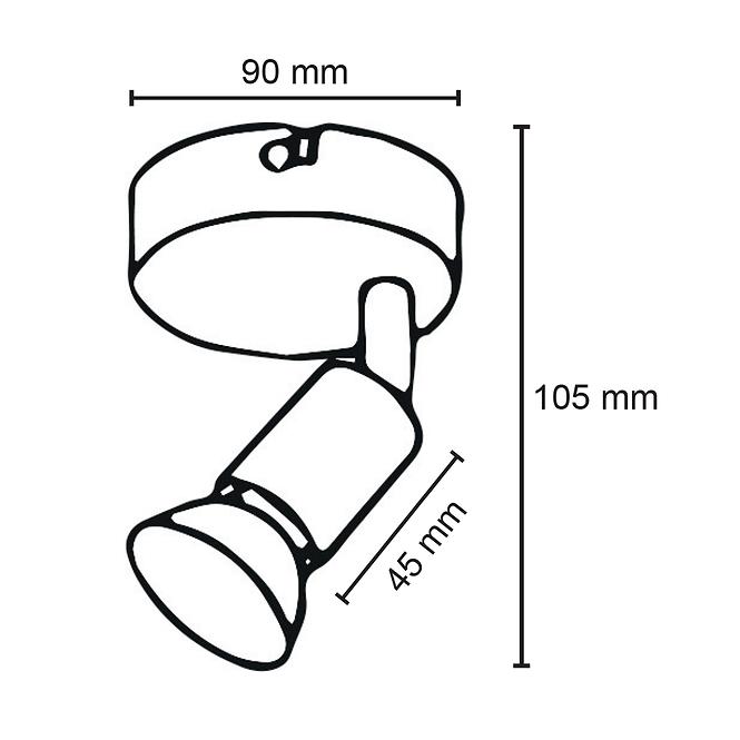 Nástenné bodové svietidlo Bianco biele VO2891 LS1,2