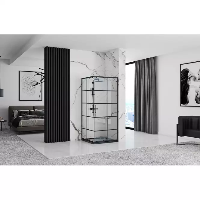 Sprchový kút Concept black 90x90x190