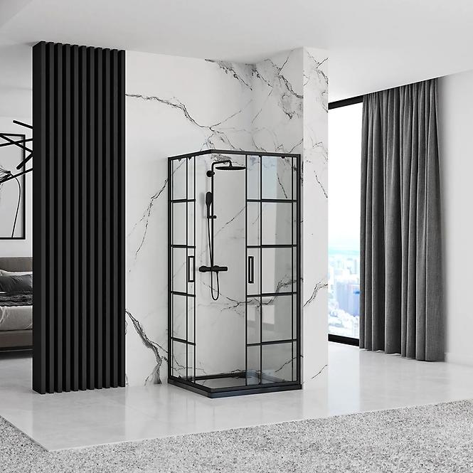 Sprchový kút Concept black 90x90x190,4