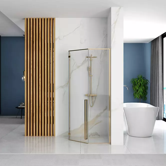 Sprchový kút Diamond gold 90x90x195