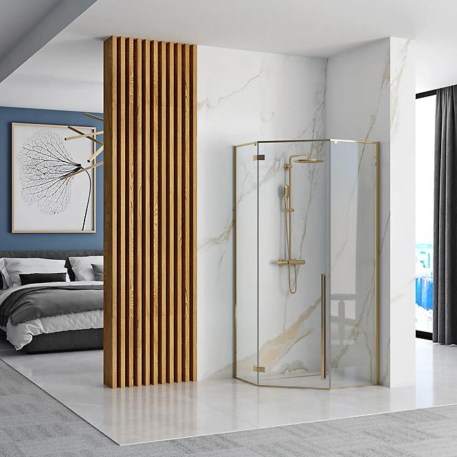 Sprchový kút Diamond gold 90x90x195