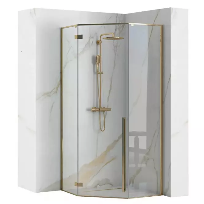 Sprchový kút Diamond gold 80x80x195
