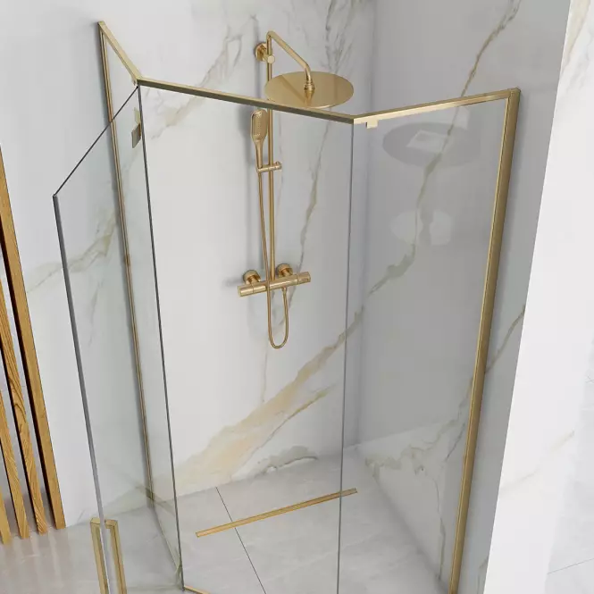 Sprchový kút Diamond gold 80x80x195
