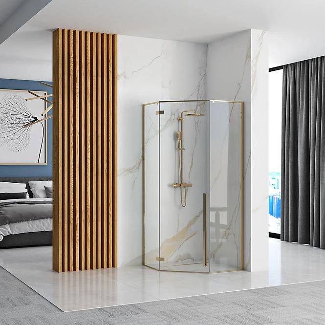 Sprchový kút Diamond gold 80x80x195