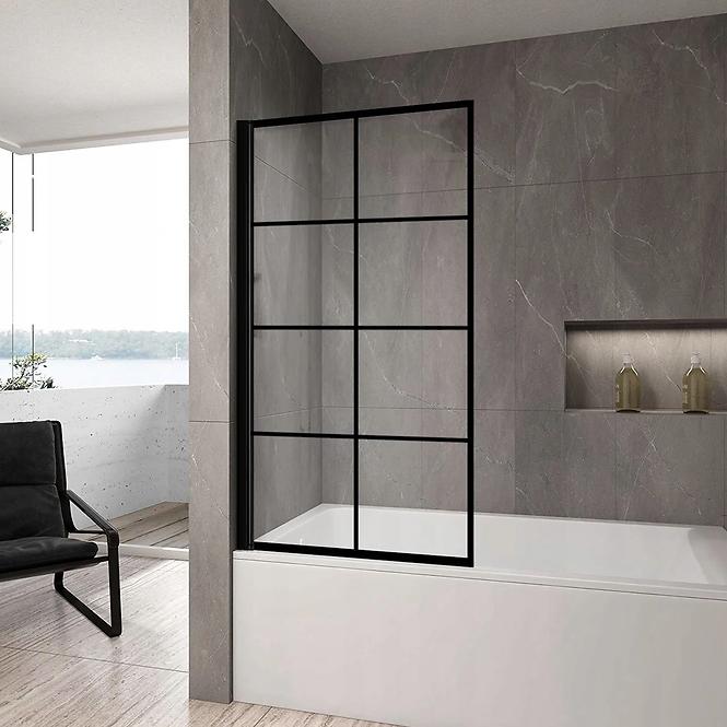 Vaňová zástena Lagos-1 Black 70x140,2
