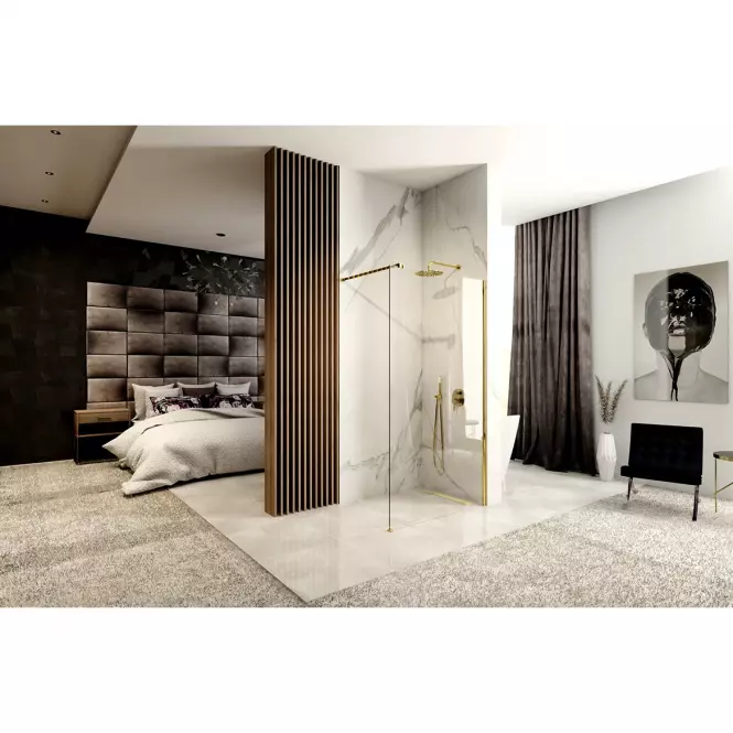 Sprchová stena Walk-In Aero Gold 120x195