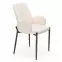 Stolička K477 tkanina boucle/kov krém 58x58x89