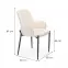 Stolička K477 tkanina boucle/kov krém 58x58x89,13