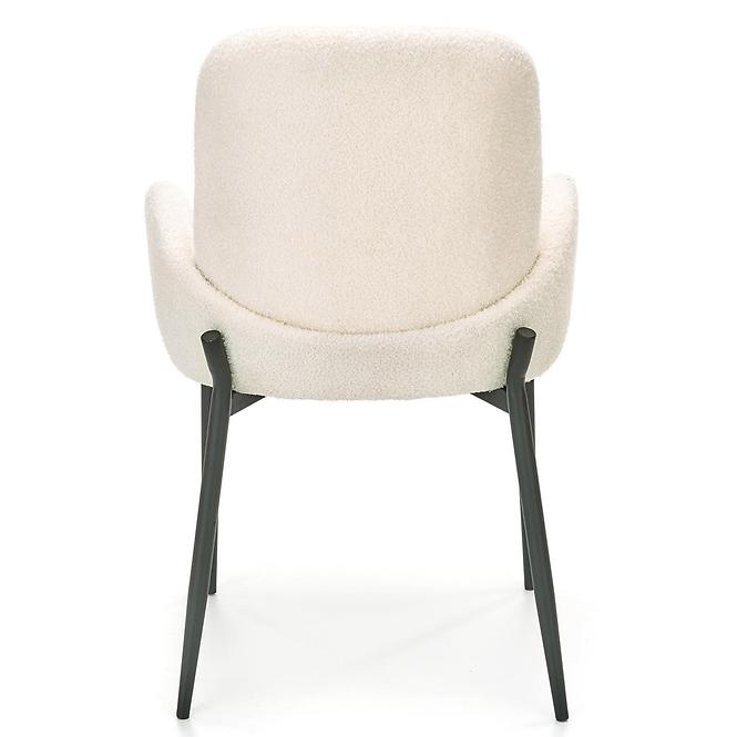 Stolička K477 tkanina boucle/kov krém 58x58x89