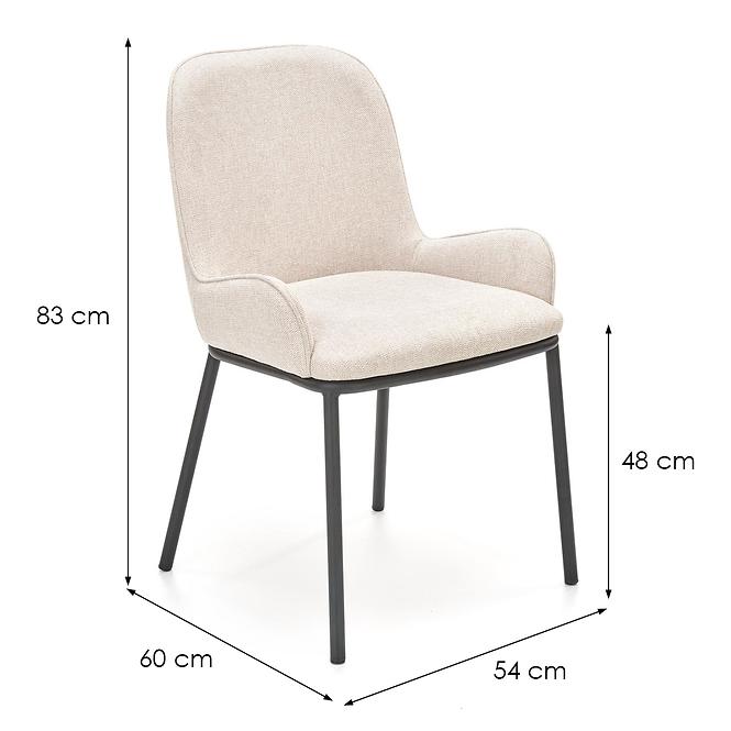 Stolička K481 tkanina/kov béž 54x60x83,10