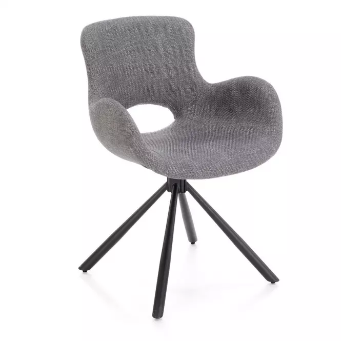Stolička K475 tkanina/kov popol 59x58x81