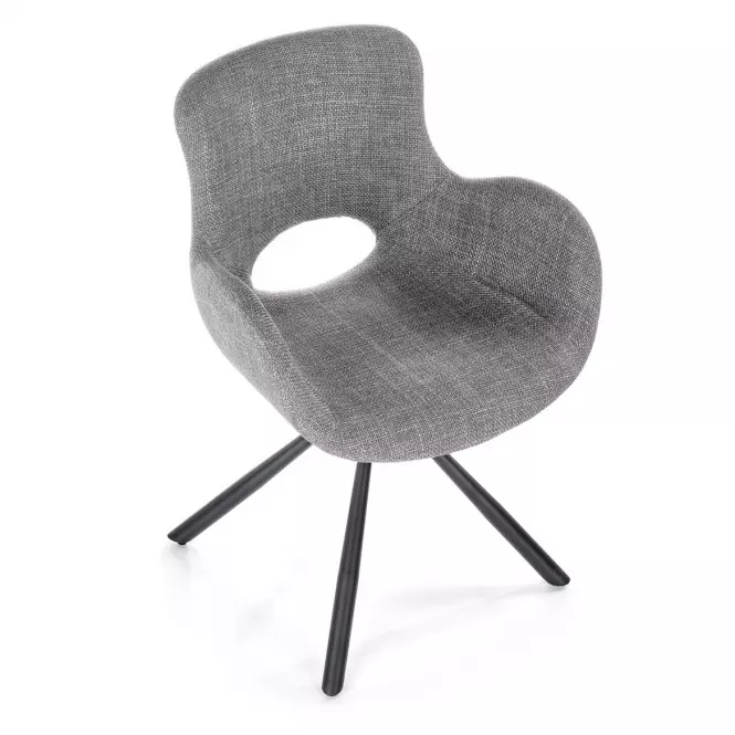 Stolička K475 tkanina/kov popol 59x58x81