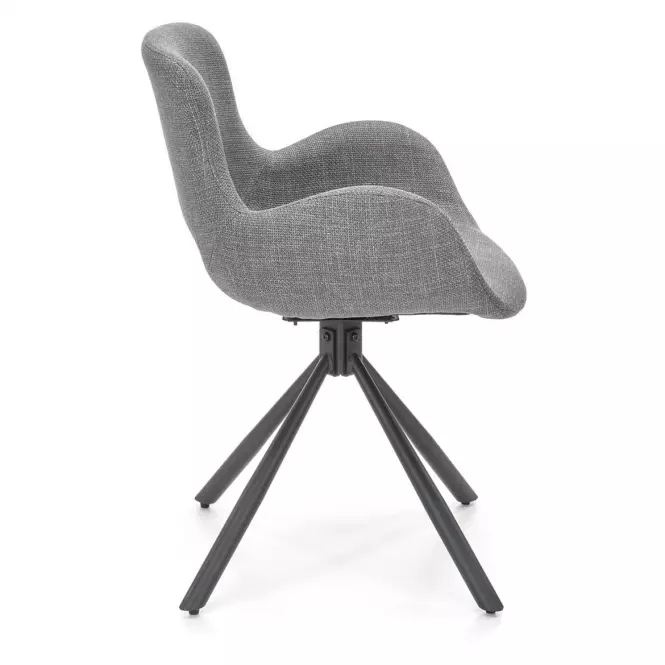 Stolička K475 tkanina/kov popol 59x58x81