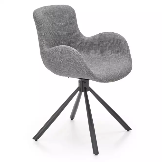 Stolička K475 tkanina/kov popol 59x58x81