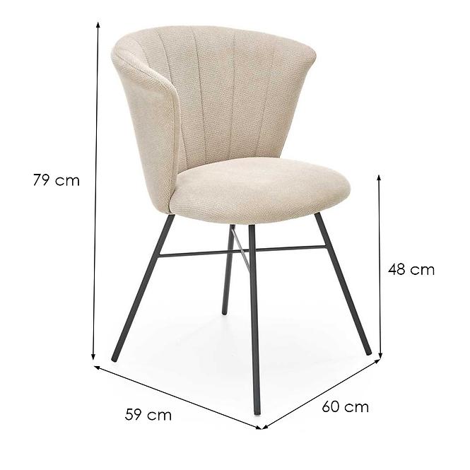 Stolička K459 tkanina/kov béž 60x59x79