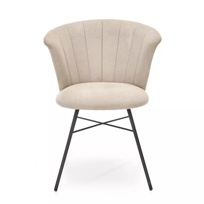 Stolička K459 tkanina/kov béž 60x59x79