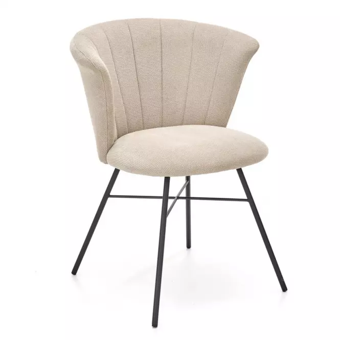 Stolička K459 tkanina/kov béž 60x59x79
