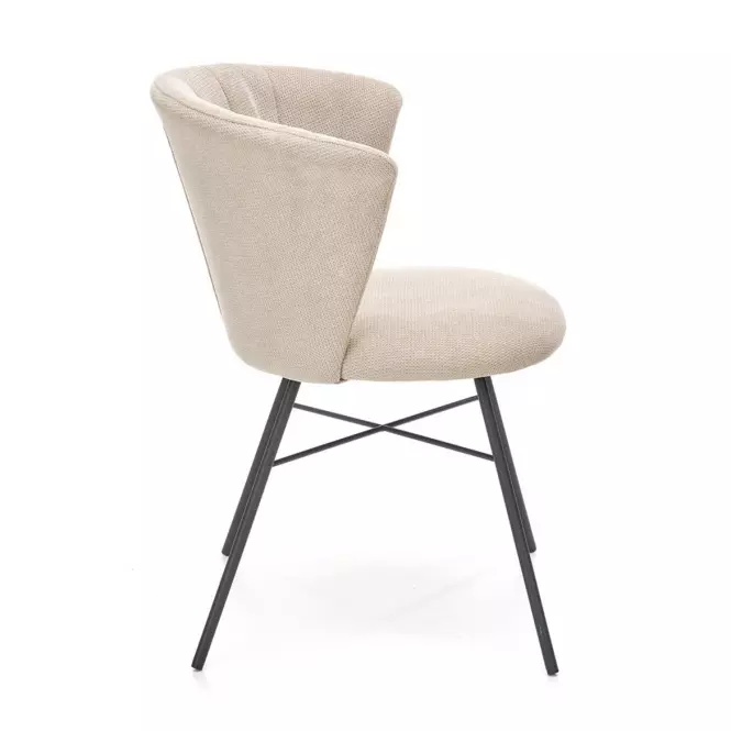 Stolička K459 tkanina/kov béž 60x59x79