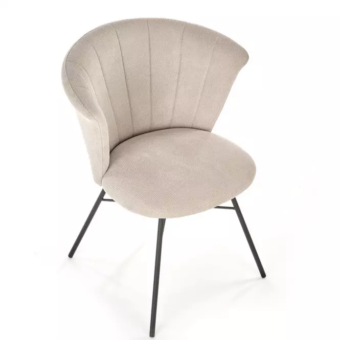 Stolička K459 tkanina/kov béž 60x59x79